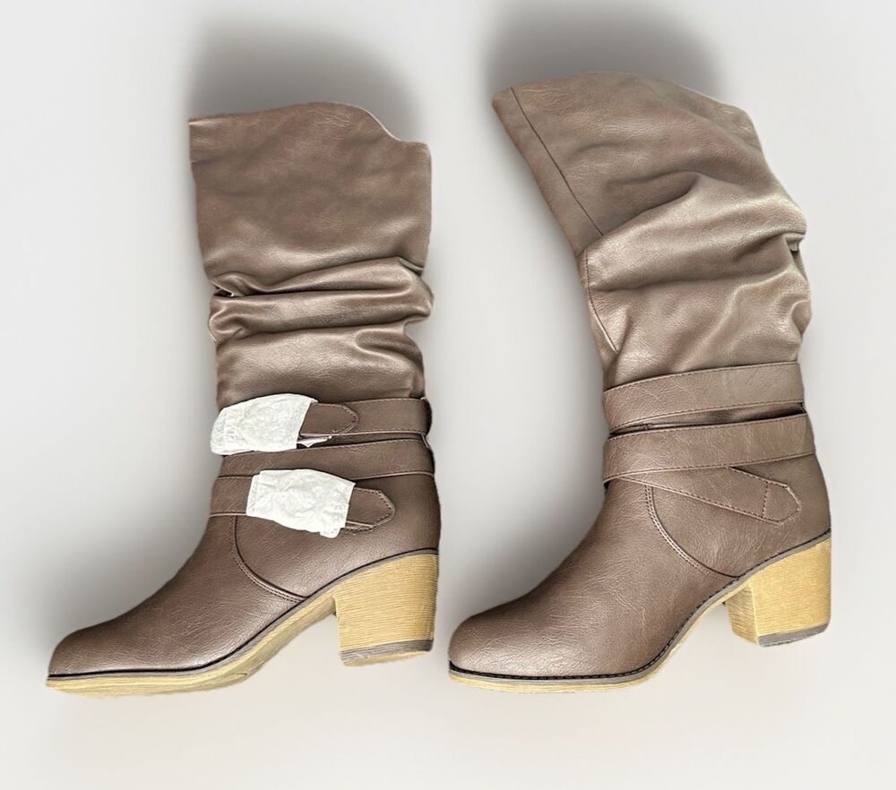 Journee Collection Women’s Late Tall Boots Dark Brown Size 7.5